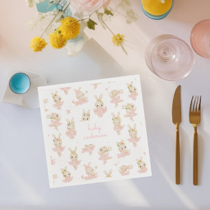 Pink Rabbit Ballerina Tutu Babydusche Serviette