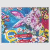 PINK RABBIT, CHRISTMAS CANDLES UND HOLLYBERRIES SEIDENPAPIER (Vorderseite)