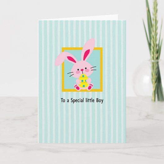 Pink Rabbit Surprise Friend Card Karte (Vorderseite)