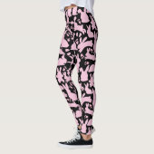 Pink Rabbits Muster Black BG Leggings (Links)