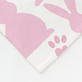 Pink Rabbits Muster Fleecedecke (Ecke)