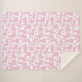 Pink Rabbits Muster Sherpadecke (Vorderseite (Horizontal))