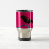 Pink-Raben-Krähe Reisebecher (Mittel)
