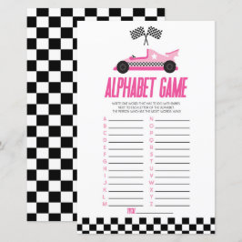 Pink Race Car Alphabet Baby Showspiel