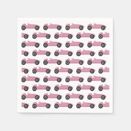 Pink Race Car Girl Racing 2 Fast Birthday Party Serviette
