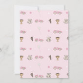 Pink Race Car Girl Two Fast Second Birthday Invite Einladung (Rückseite)