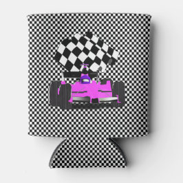 Pink Race Car mit Checkbox Dosenkühler