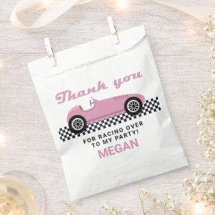 Pink Race Car Racing Geburtstagsparty Gunst Bag Geschenktütchen