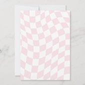 Pink Racing Car Two Fast 2. Geburtstag Einladung (Rückseite)