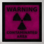 Pink Radiation Warning Poster (Vorne)