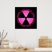 Pink Radiation Warning Poster (Küche)