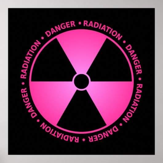 Pink Radiation Warning Poster (Vorne)