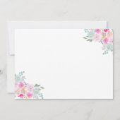 Pink Rain Boots & Blume Bridesmaid Vorschlag Card Einladung (Rückseite)