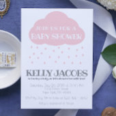 Pink Rain Cloud Kinderdusche mit Liebe Einladung