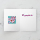 Pink Rain Lilies Fotografisches Botanisches Ostern Karte (Innenseite)