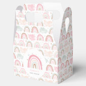 Pink Rainbow and Clouds Pattern Baby Dusche Geschenkschachtel (Geöffnet)
