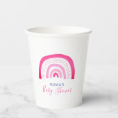 Pink Rainbow Baby Girl Dusche Pappbecher (Vorderseite)