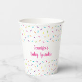 Pink Rainbow Baby Sprinkle Pappbecher (Rückseite)