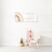 Pink Rainbow Boho Baby Showbanner Banner (Insitu)