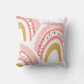 Pink Rainbow Boho Kissen (Vorderseite)