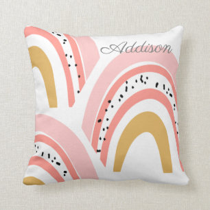 Pink Rainbow Boho Kissen