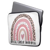Pink Rainbow Breast Cancer Awareness Laptopschutzhülle (Vorderseite Links)