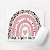Pink Rainbow Breast Cancer Awareness Mousepad (Mit Mouse)
