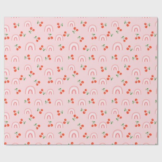 Pink Rainbow Chertern Muster Geschenkpapier (Flach)