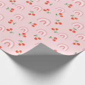 Pink Rainbow Chertern Muster Geschenkpapier (Ecke)