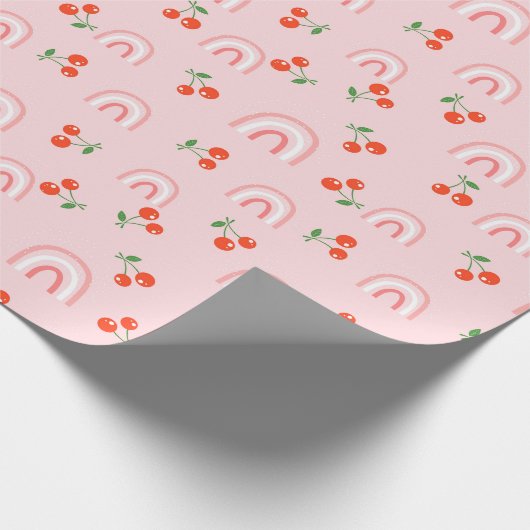 Pink Rainbow Chertern Muster Geschenkpapier (Ecke)