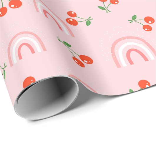Pink Rainbow Chertern Muster Geschenkpapier (Rolleneckpunkt)