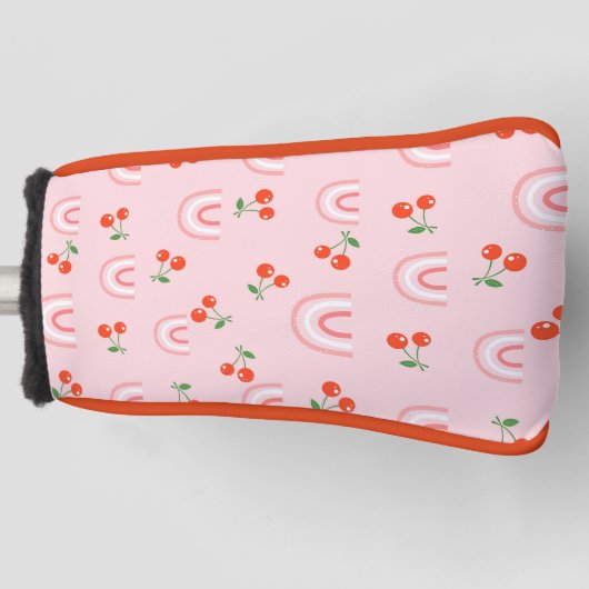 Pink Rainbow Chertern Muster Golf Headcover (Vorderseite)
