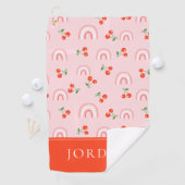 Pink Rainbow Chertern Muster Golfhandtuch (Insitu)