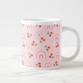 Pink Rainbow Chertern Muster Jumbo-Tasse (Rechts)