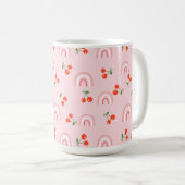 Pink Rainbow Chertern Muster Kaffeetasse (VorderseiteRechts)