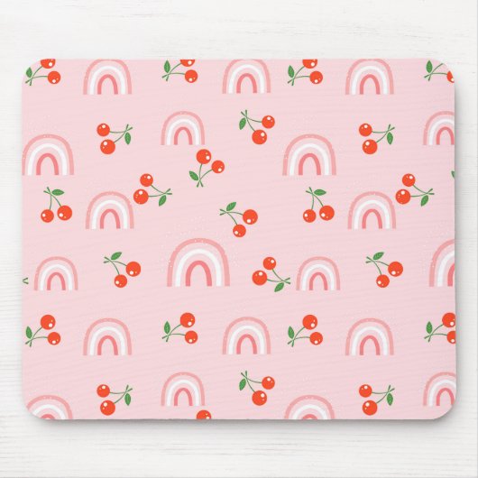 Pink Rainbow Chertern Muster Mousepad (Vorne)