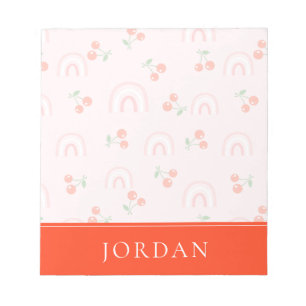 Pink Rainbow Chertern Muster Notizblock