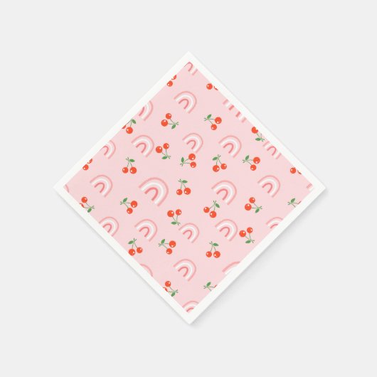 Pink Rainbow Chertern Muster Serviette (Ecke)
