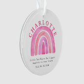 Pink Rainbow Child Remembranation Ornament (Vorderseite)