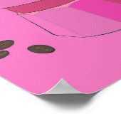 Pink Rainbow Espresso Poster (Ecke)