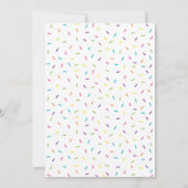 Pink Rainbow Girl Baby Sprinkle Einladung (Rückseite)