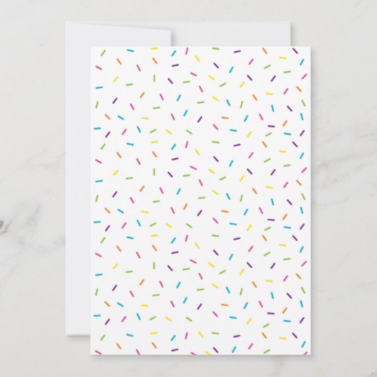 Pink Rainbow Girl Baby Sprinkle Einladung (Rückseite)