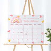 Pink Rainbow Guess Due Datum Kalender Post Poster