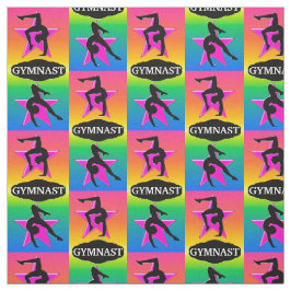 PINK RAINBOW GYMNAST FABRIC STOFF