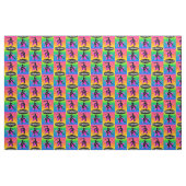 PINK RAINBOW GYMNAST FABRIC STOFF (Fat Quarter (45,7 x 55,9 cm))