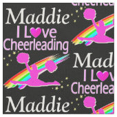 PINK RAINBOW I LIEBE CHEERLEADING CUSTOMIZED FABRI STOFF (Nahaufnahme)