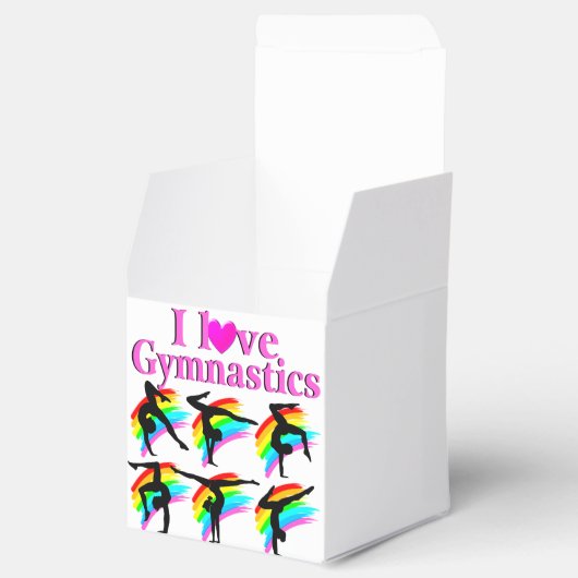 PINK RAINBOW I LIEBE GYMNASTICS DESIGN GESCHENKSCHACHTEL (Geöffnet)