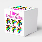 PINK RAINBOW I LIEBE GYMNASTICS DESIGN GESCHENKSCHACHTEL (Rückseite)