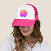 Pink Rainbow Metallic Disco Ball Trucker Hat Truckerkappe (Beispiel)