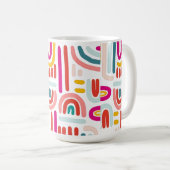 Pink Rainbow Mug – Cute Soft Pastel Coffee Cup Kaffeetasse (VorderseiteRechts)